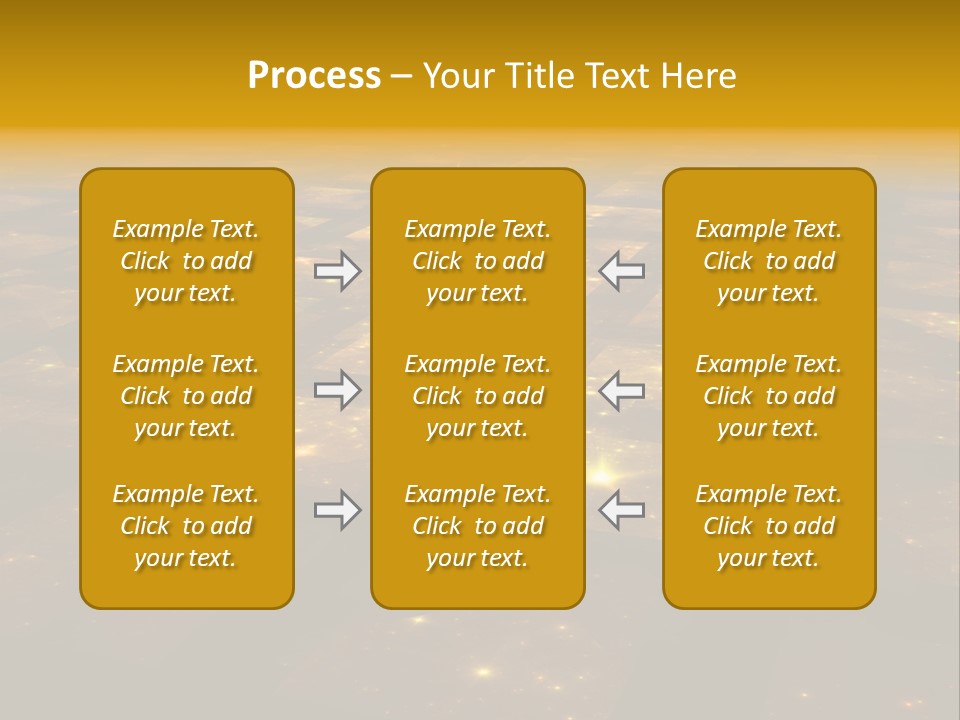 Golden Grid Hub - Fractal Illustration PowerPoint Template