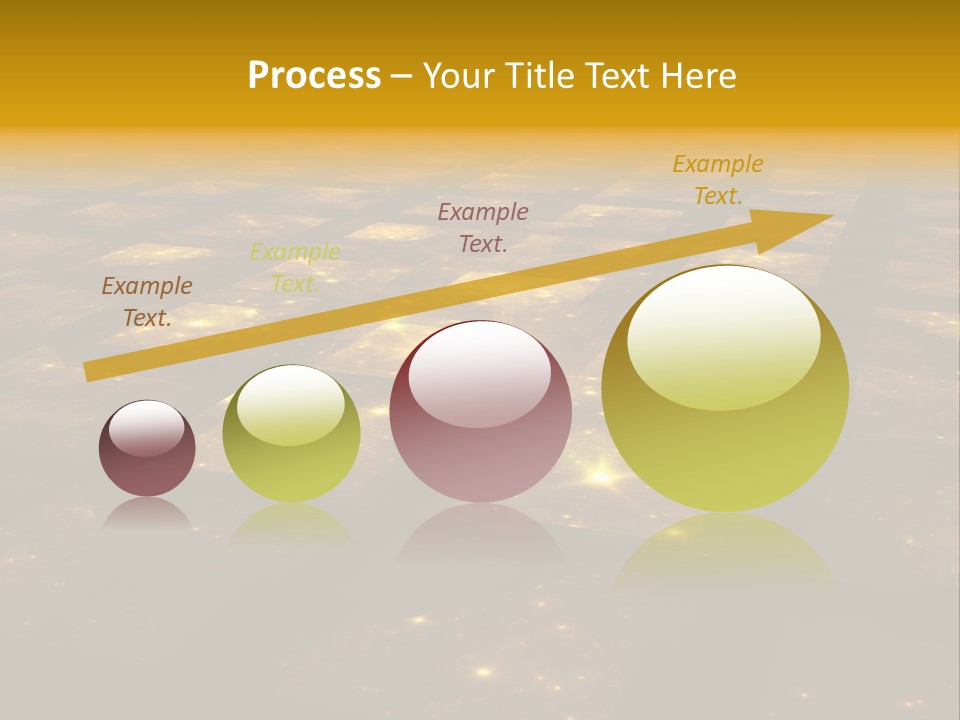 Golden Grid Hub - Fractal Illustration PowerPoint Template