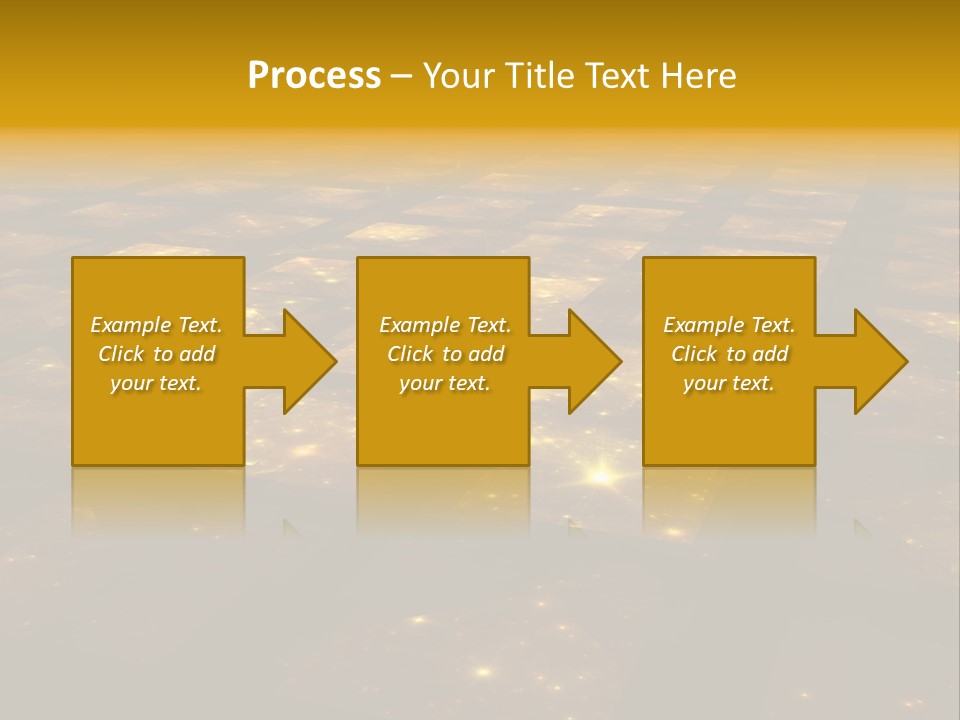 Golden Grid Hub - Fractal Illustration PowerPoint Template
