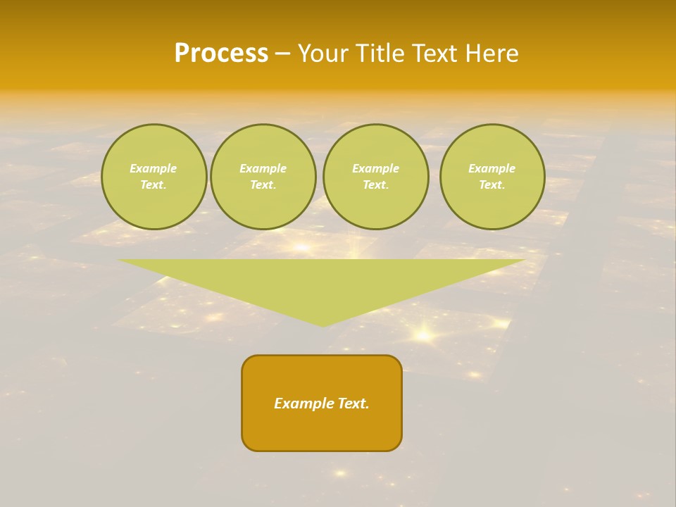 Golden Grid Hub - Fractal Illustration PowerPoint Template