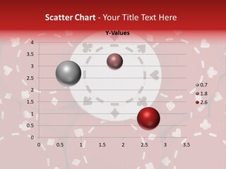 White Poker Chip Amid Red Chips. PowerPoint Template