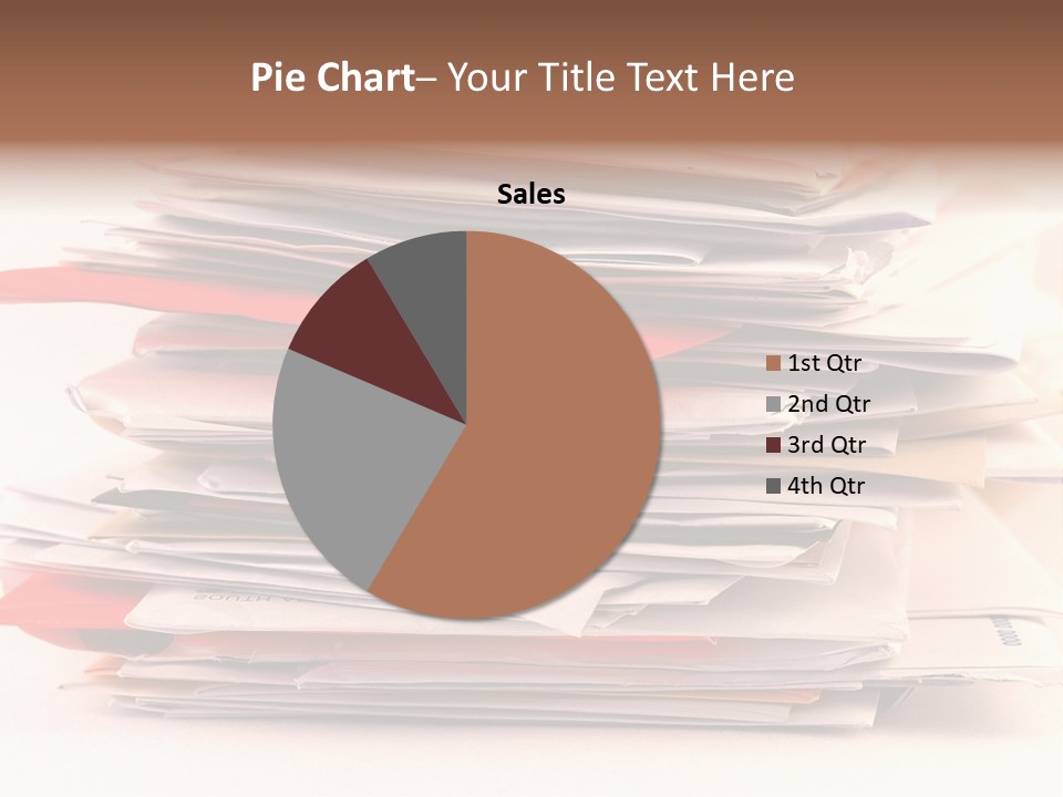 A Pile Of Colorful Letters And Junk Mail On A Table Isolated On White Background PowerPoint Template