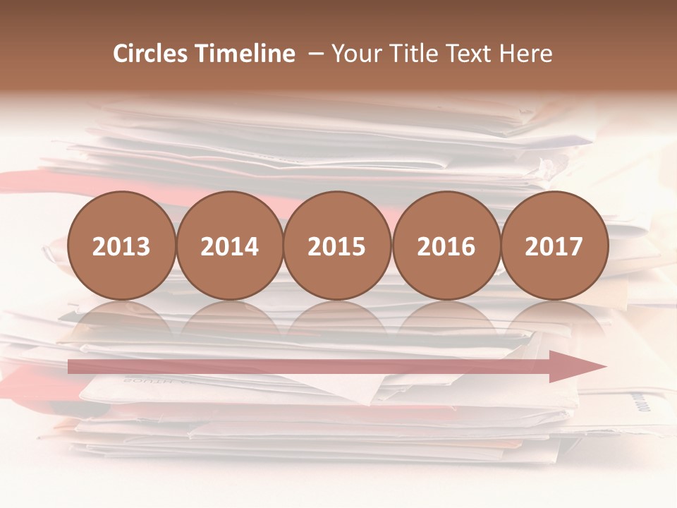 A Pile Of Colorful Letters And Junk Mail On A Table Isolated On White Background PowerPoint Template