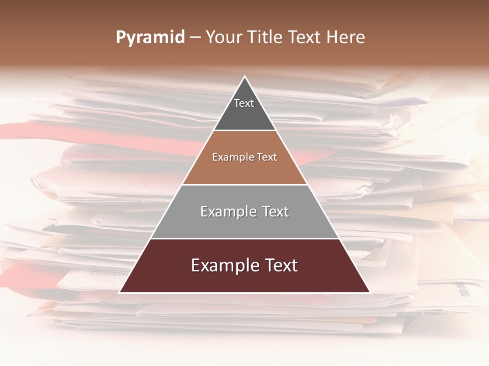 A Pile Of Colorful Letters And Junk Mail On A Table Isolated On White Background PowerPoint Template