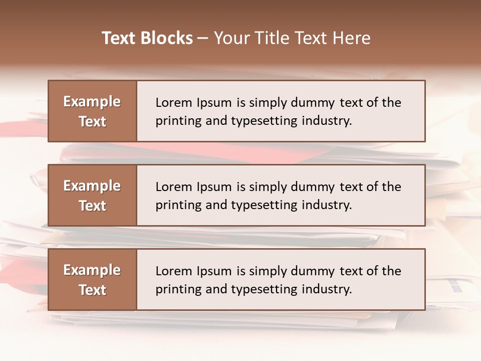 A Pile Of Colorful Letters And Junk Mail On A Table Isolated On White Background PowerPoint Template