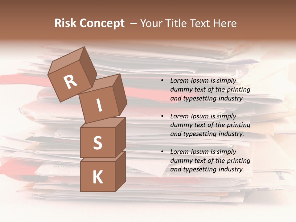 A Pile Of Colorful Letters And Junk Mail On A Table Isolated On White Background PowerPoint Template