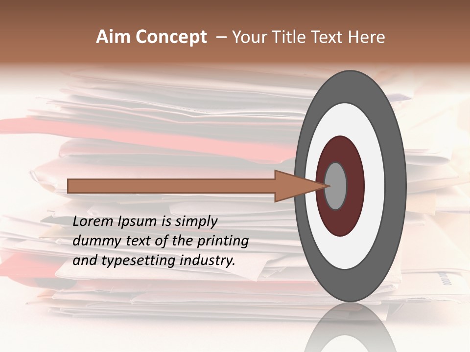 A Pile Of Colorful Letters And Junk Mail On A Table Isolated On White Background PowerPoint Template