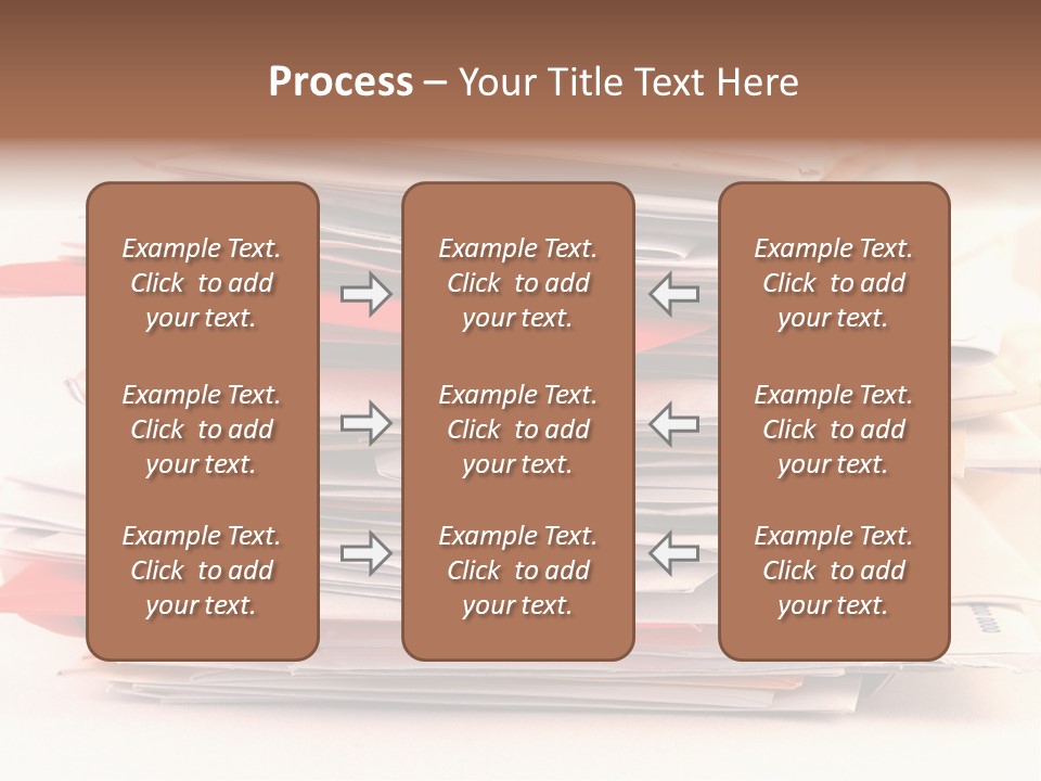 A Pile Of Colorful Letters And Junk Mail On A Table Isolated On White Background PowerPoint Template