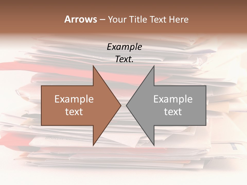 A Pile Of Colorful Letters And Junk Mail On A Table Isolated On White Background PowerPoint Template