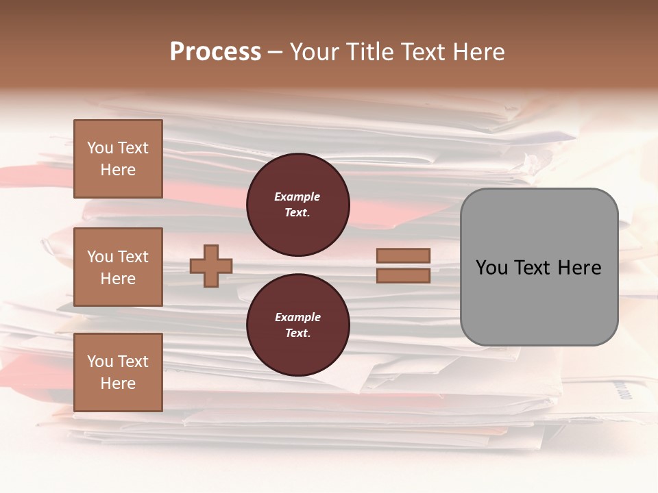 A Pile Of Colorful Letters And Junk Mail On A Table Isolated On White Background PowerPoint Template