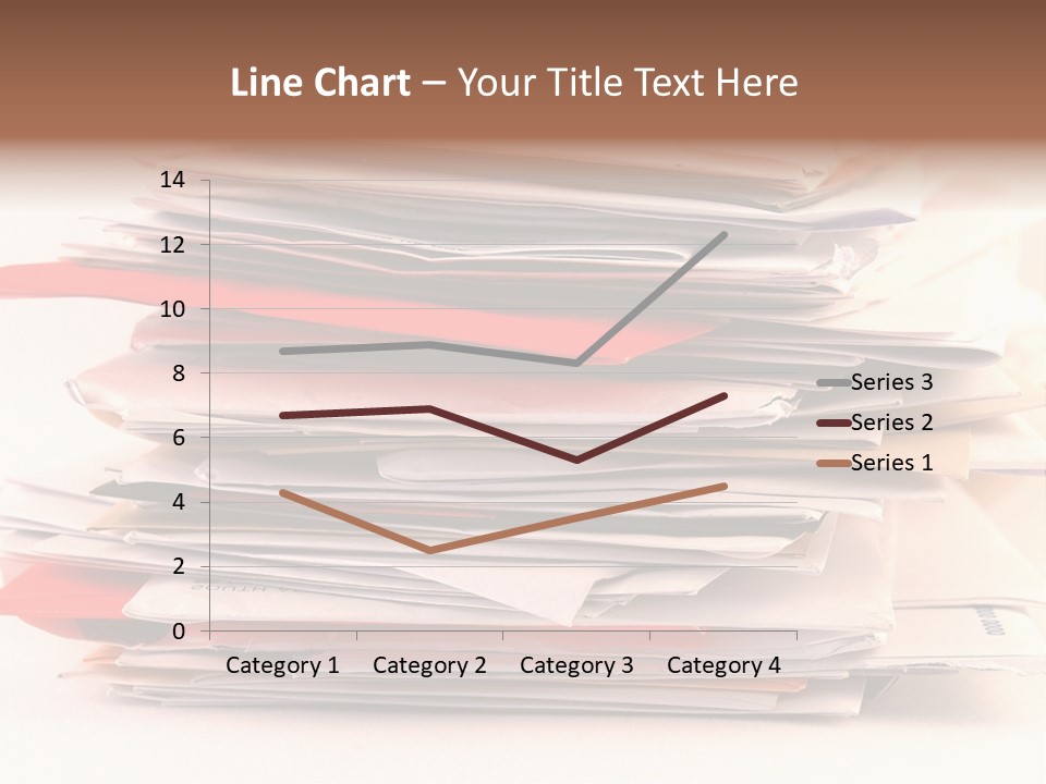 A Pile Of Colorful Letters And Junk Mail On A Table Isolated On White Background PowerPoint Template