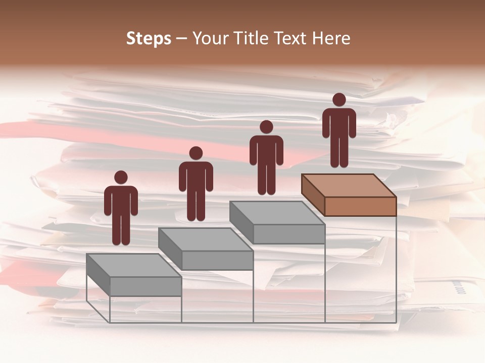 A Pile Of Colorful Letters And Junk Mail On A Table Isolated On White Background PowerPoint Template