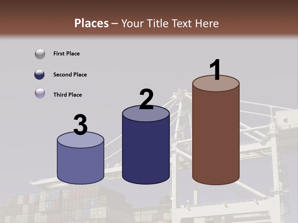 Container Ship Loading/Unloading PowerPoint Template
