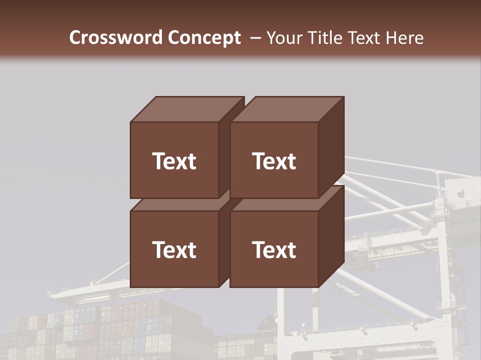 Container Ship Loading/Unloading PowerPoint Template