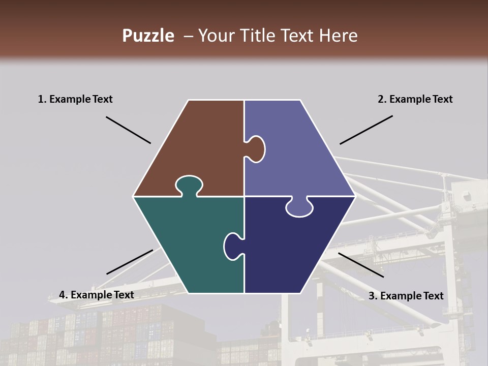 Container Ship Loading/Unloading PowerPoint Template