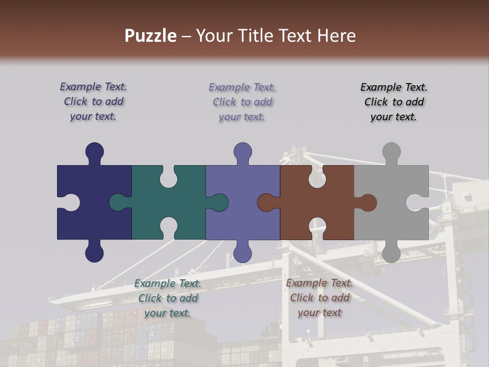 Container Ship Loading/Unloading PowerPoint Template