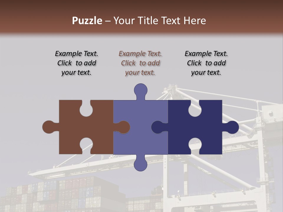 Container Ship Loading/Unloading PowerPoint Template