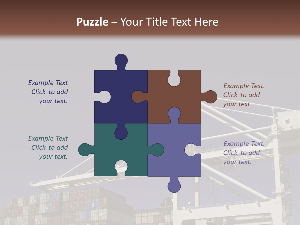 Container Ship Loading/Unloading PowerPoint Template