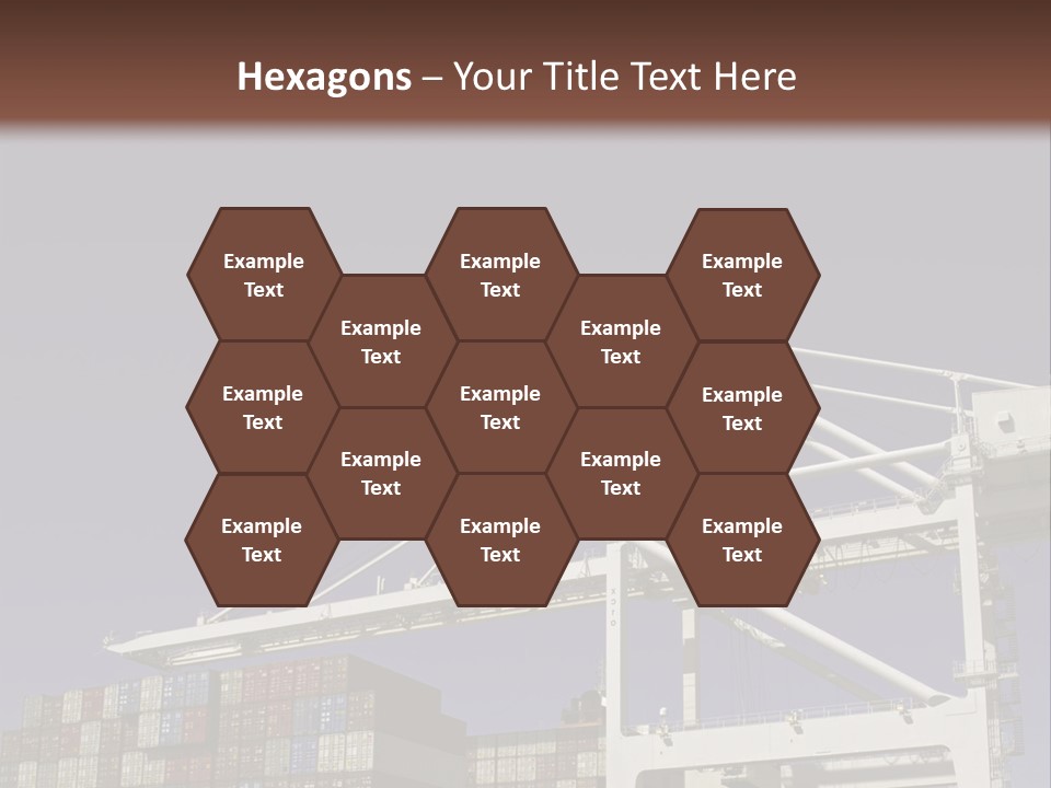 Container Ship Loading/Unloading PowerPoint Template