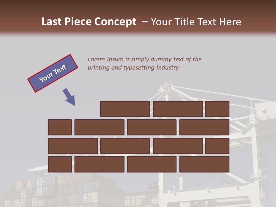 Container Ship Loading/Unloading PowerPoint Template