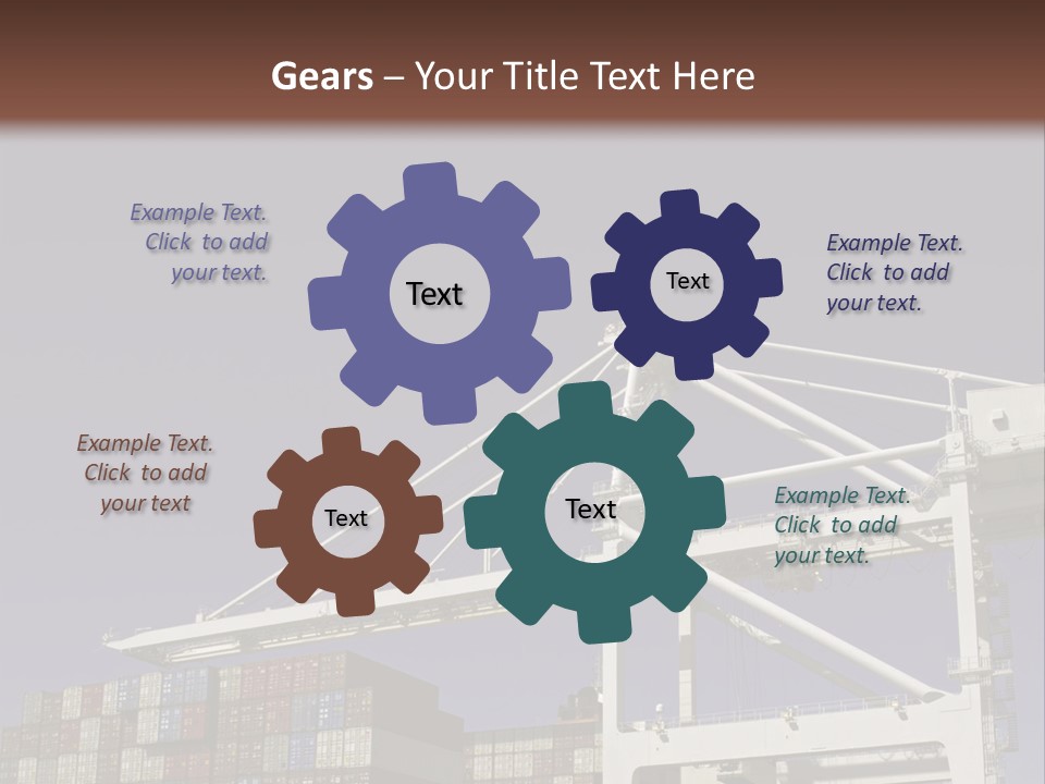 Container Ship Loading/Unloading PowerPoint Template
