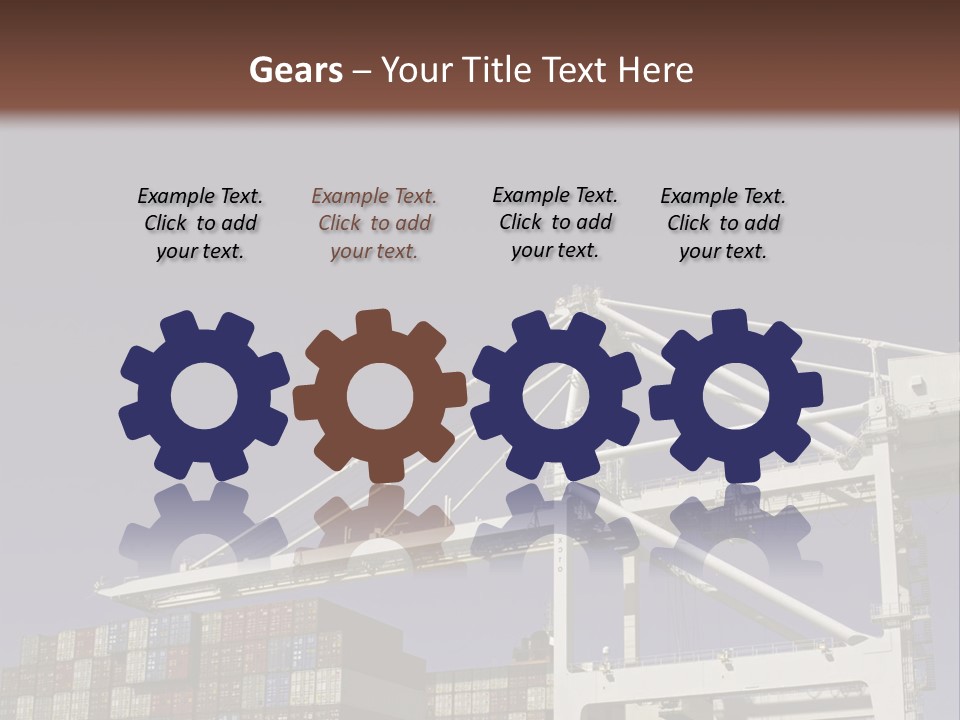 Container Ship Loading/Unloading PowerPoint Template