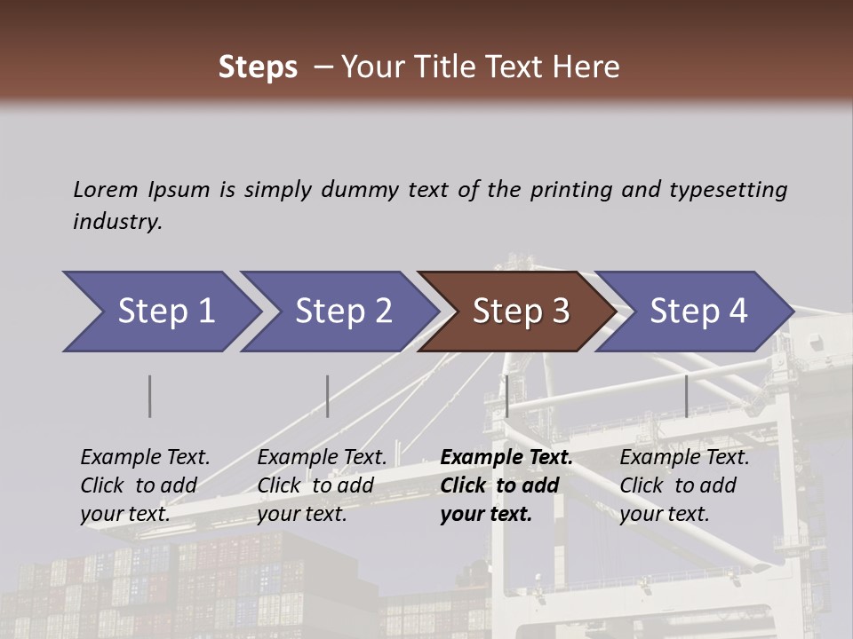 Container Ship Loading/Unloading PowerPoint Template