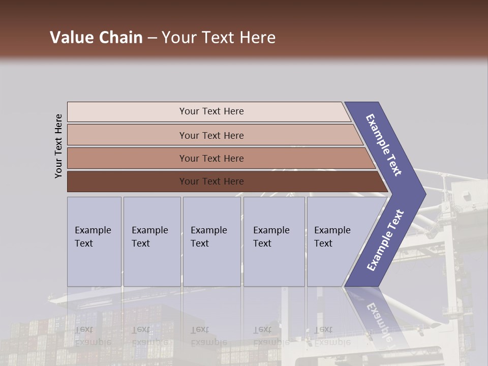 Container Ship Loading/Unloading PowerPoint Template