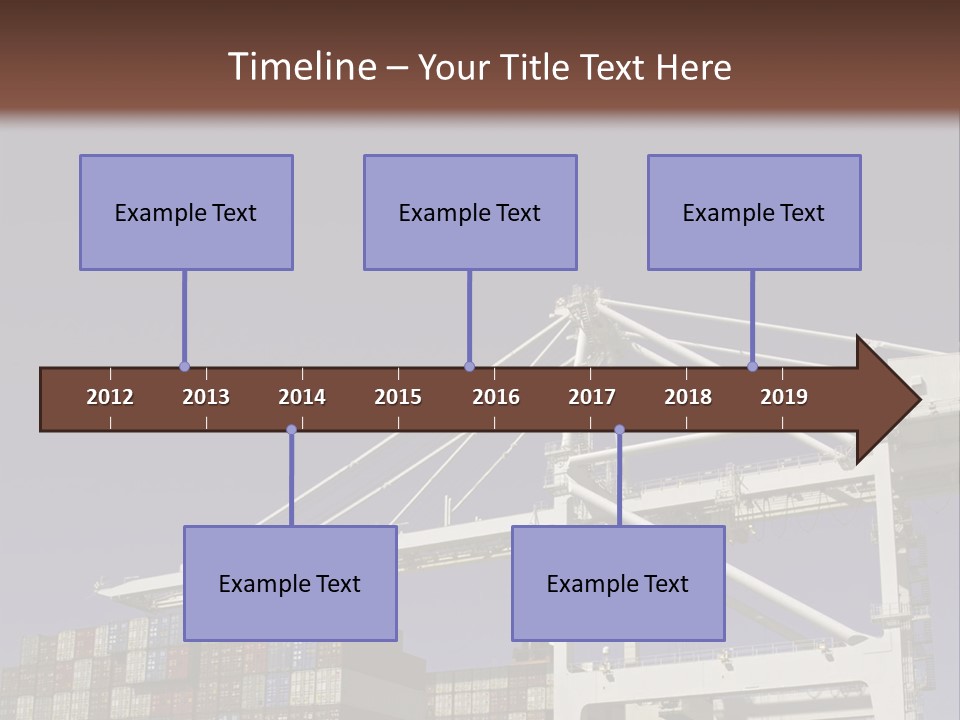 Container Ship Loading/Unloading PowerPoint Template