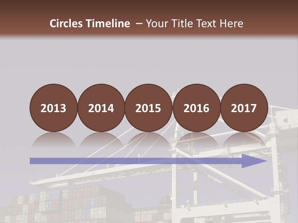 Container Ship Loading/Unloading PowerPoint Template