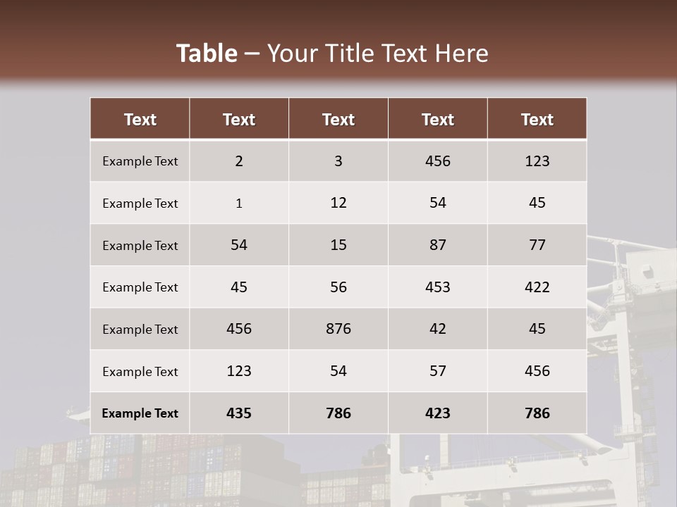 Container Ship Loading/Unloading PowerPoint Template