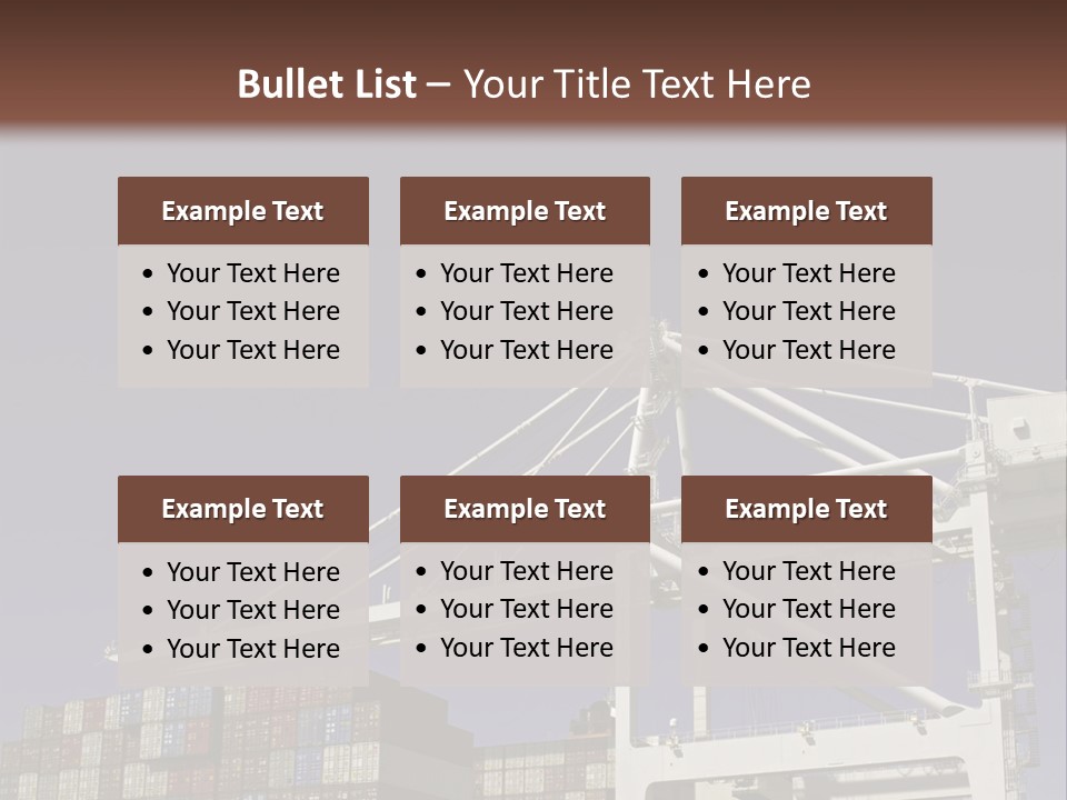 Container Ship Loading/Unloading PowerPoint Template
