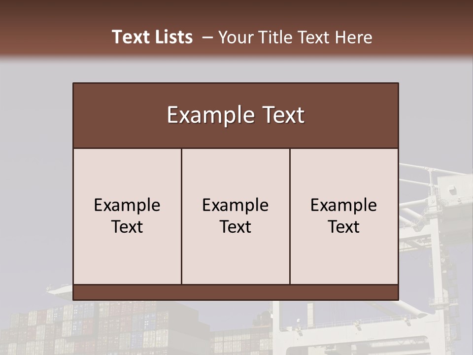Container Ship Loading/Unloading PowerPoint Template