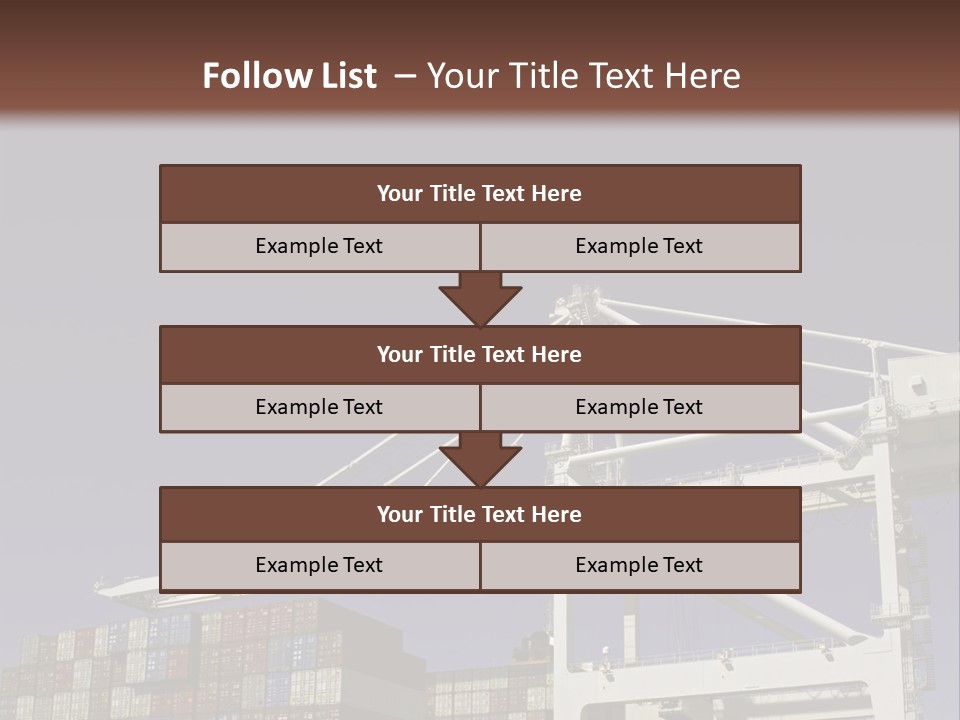 Container Ship Loading/Unloading PowerPoint Template