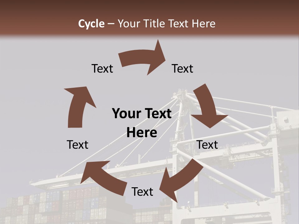 Container Ship Loading/Unloading PowerPoint Template