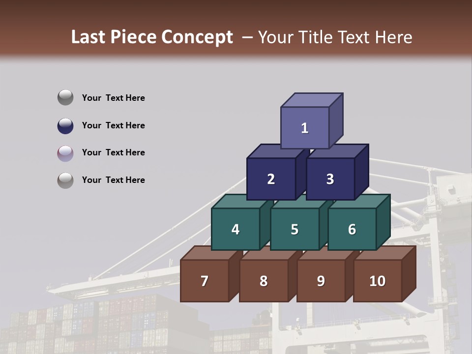 Container Ship Loading/Unloading PowerPoint Template