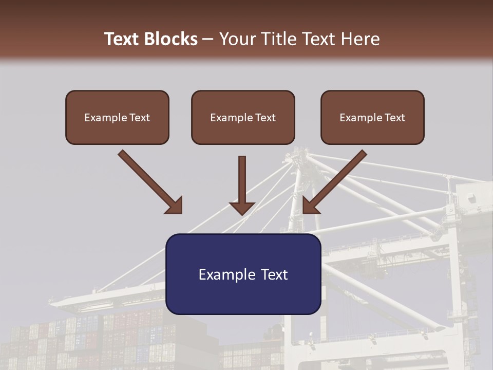 Container Ship Loading/Unloading PowerPoint Template
