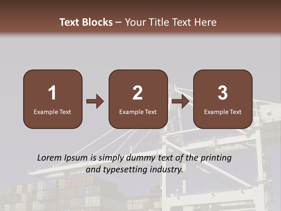 Container Ship Loading/Unloading PowerPoint Template