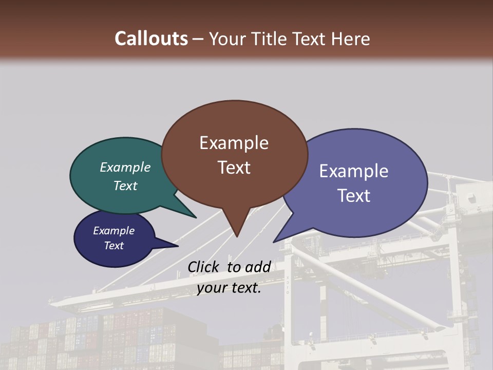 Container Ship Loading/Unloading PowerPoint Template