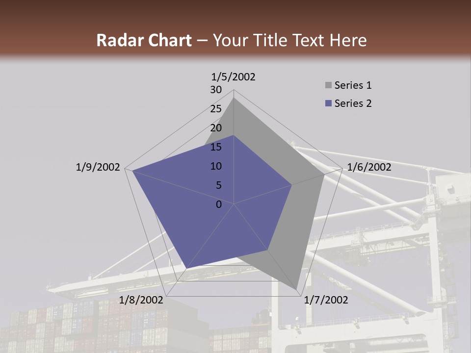 Container Ship Loading/Unloading PowerPoint Template