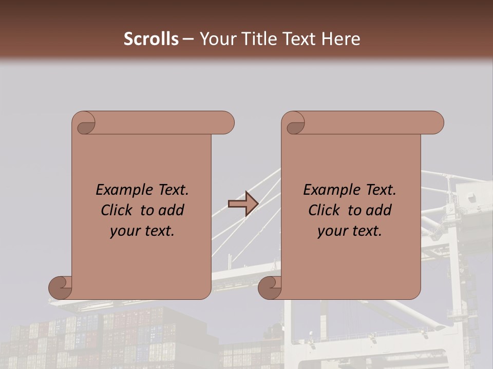 Container Ship Loading/Unloading PowerPoint Template