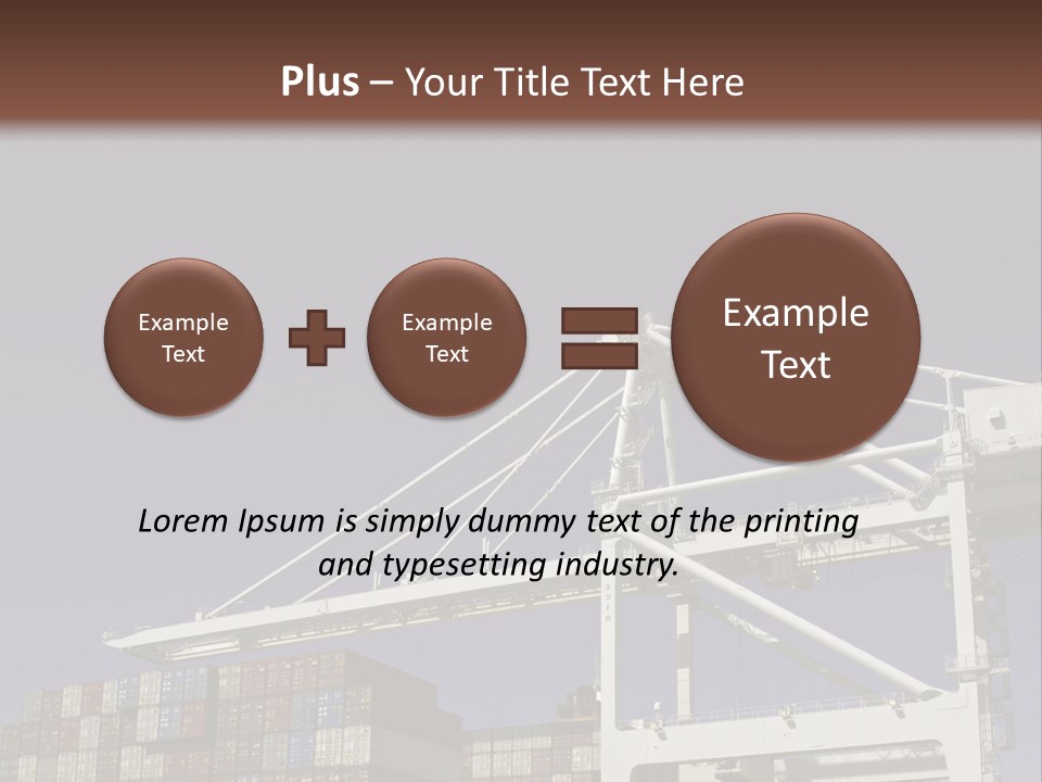 Container Ship Loading/Unloading PowerPoint Template