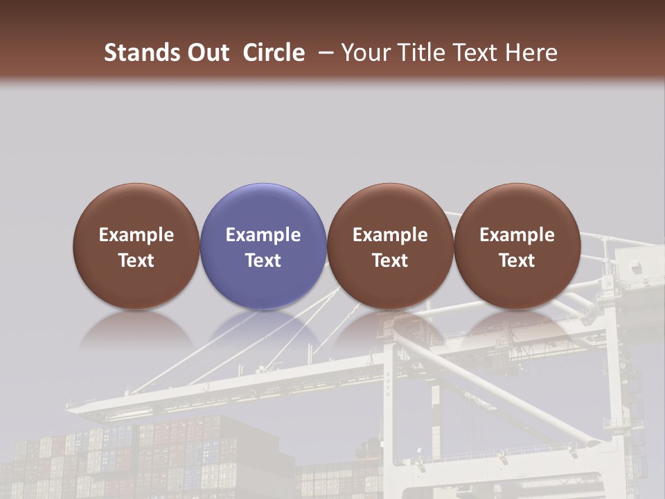 Container Ship Loading/Unloading PowerPoint Template