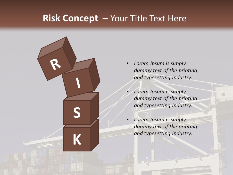 Container Ship Loading/Unloading PowerPoint Template