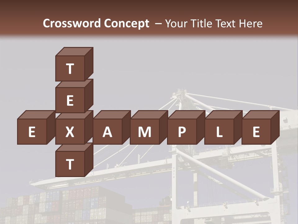 Container Ship Loading/Unloading PowerPoint Template