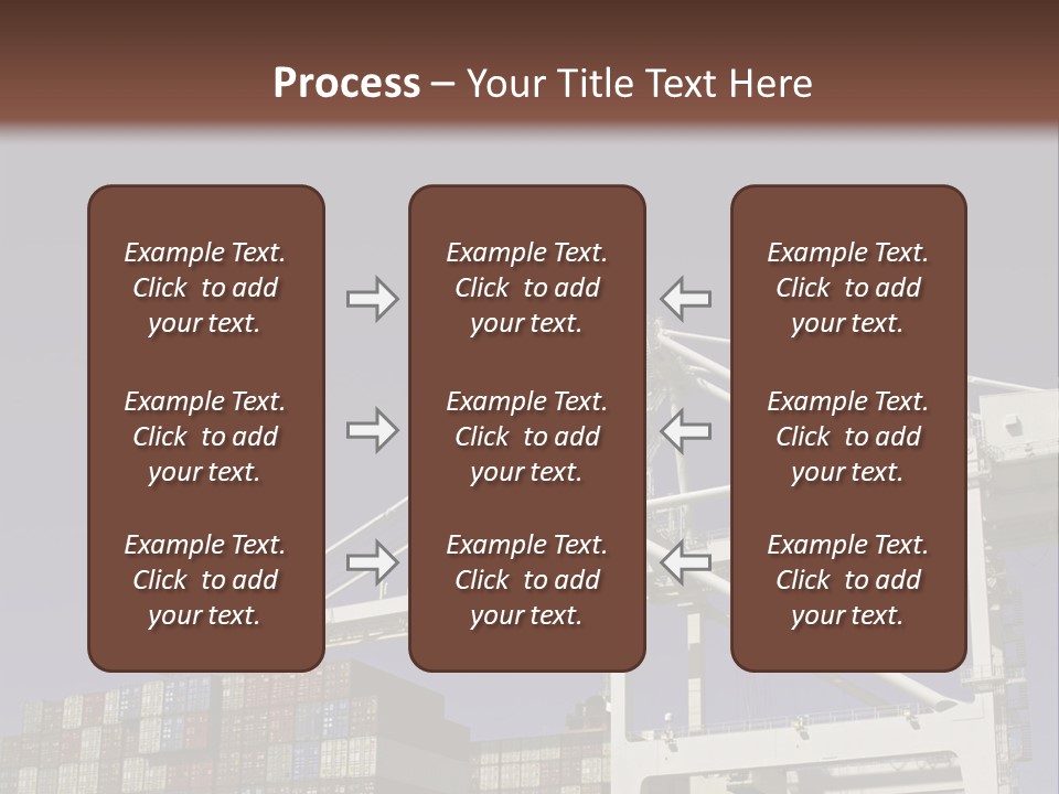 Container Ship Loading/Unloading PowerPoint Template