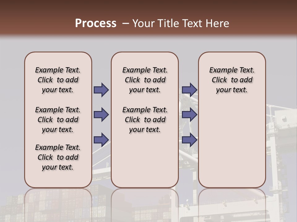 Container Ship Loading/Unloading PowerPoint Template