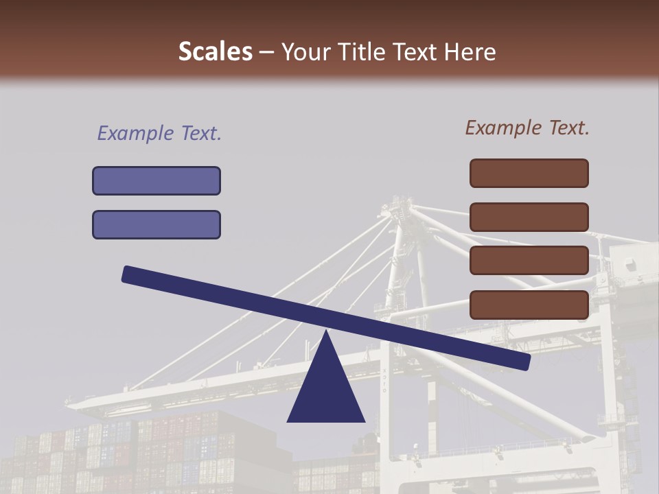 Container Ship Loading/Unloading PowerPoint Template