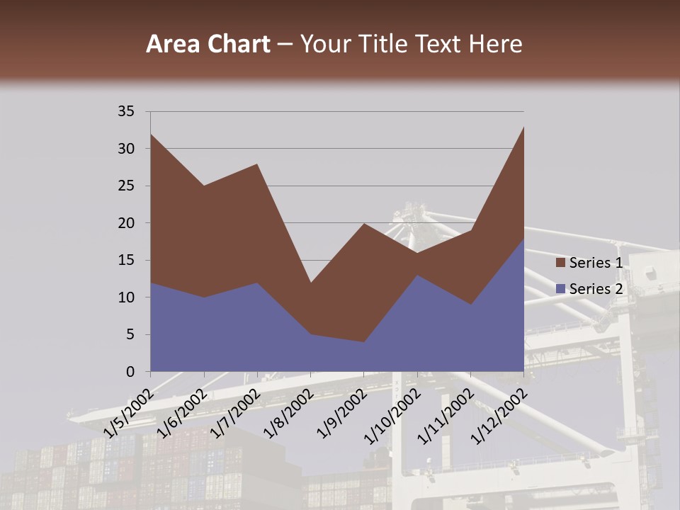 Container Ship Loading/Unloading PowerPoint Template