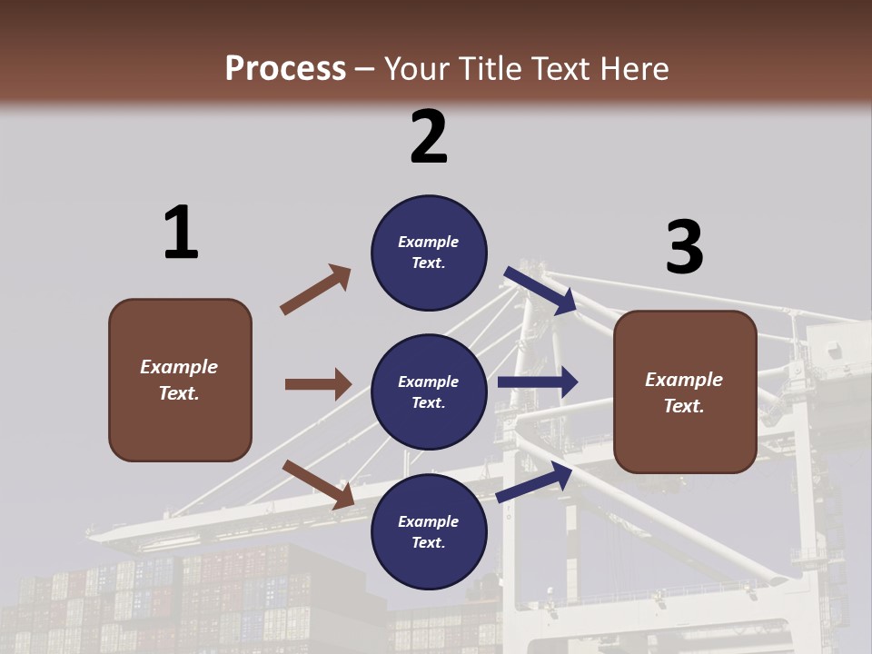 Container Ship Loading/Unloading PowerPoint Template